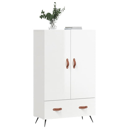 Skap Høyglans Hvit 69,5x31x115 cm