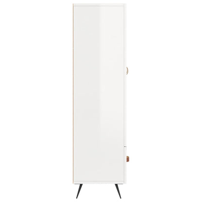Skap Høyglans Hvit 69,5x31x115 cm