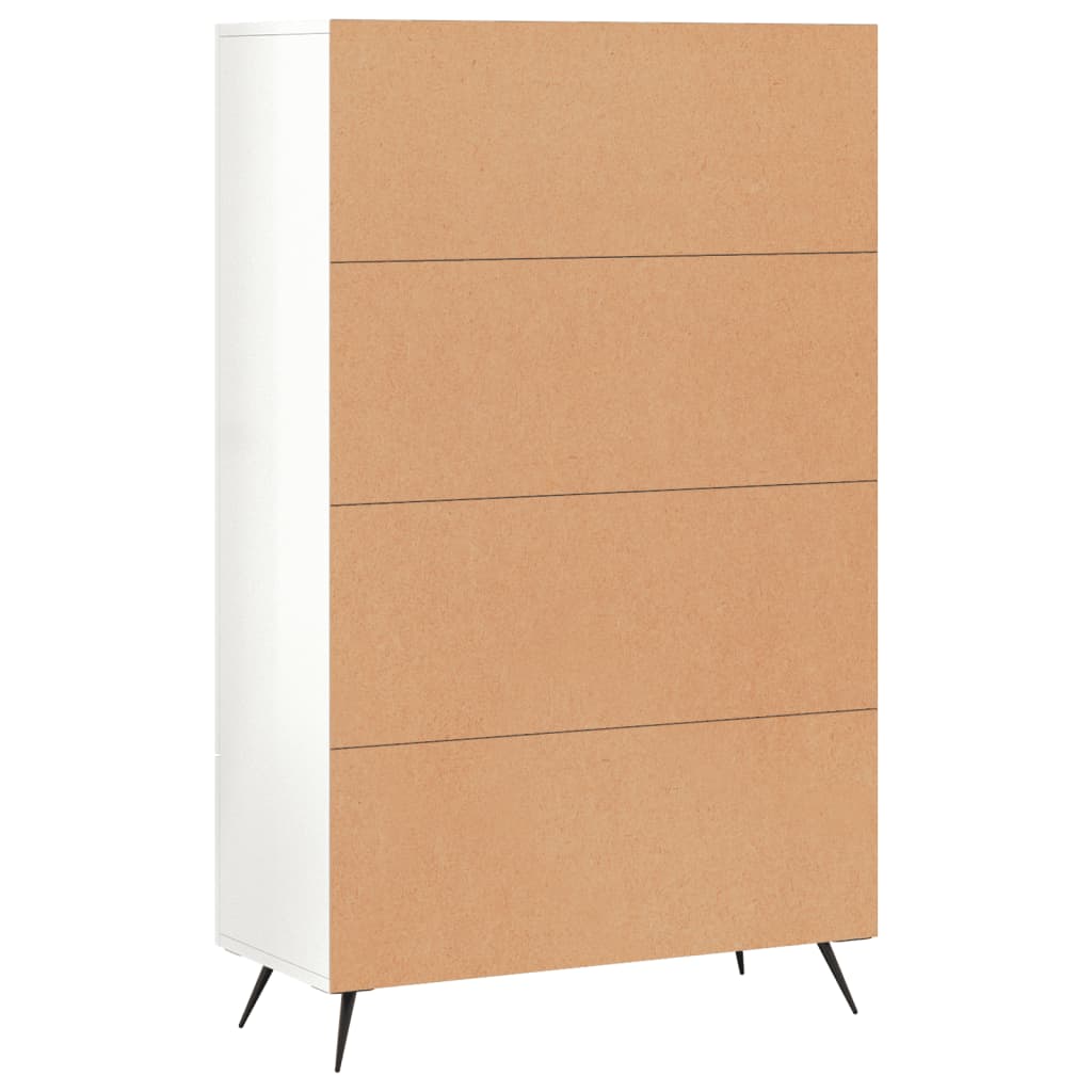 Skap Høyglans Hvit 69,5x31x115 cm