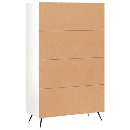 Skap Høyglans Hvit 69,5x31x115 cm