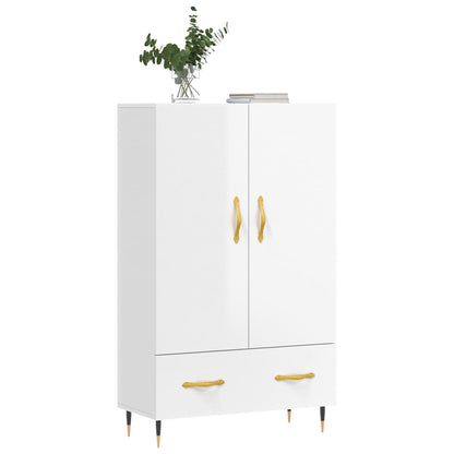 Skap Høyglans Hvit 69,5x31x115 cm
