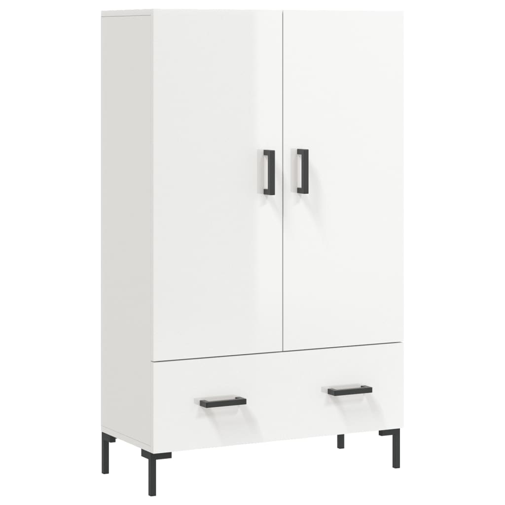 Skap Høyglans Hvit 69,5x31x115 cm
