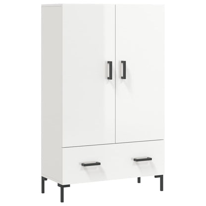 Skap Høyglans Hvit 69,5x31x115 cm