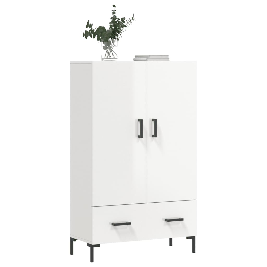 Skap Høyglans Hvit 69,5x31x115 cm