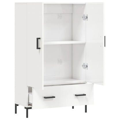 Skap Høyglans Hvit 69,5x31x115 cm