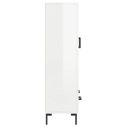 Skap Høyglans Hvit 69,5x31x115 cm