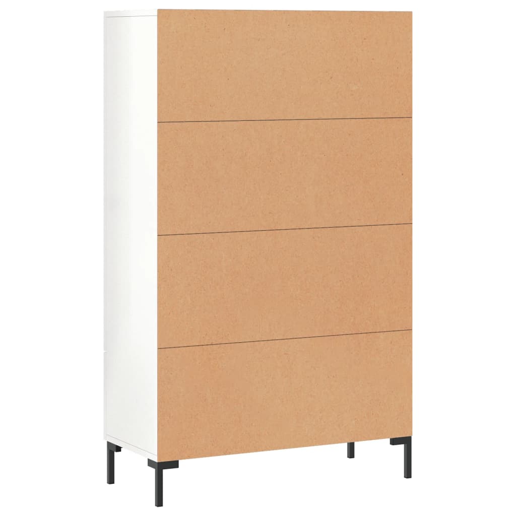 Skap Høyglans Hvit 69,5x31x115 cm