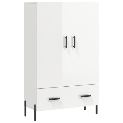 Skap Høyglans Hvit 69,5x31x115 cm