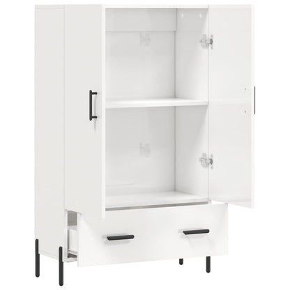 Skap Høyglans Hvit 69,5x31x115 cm