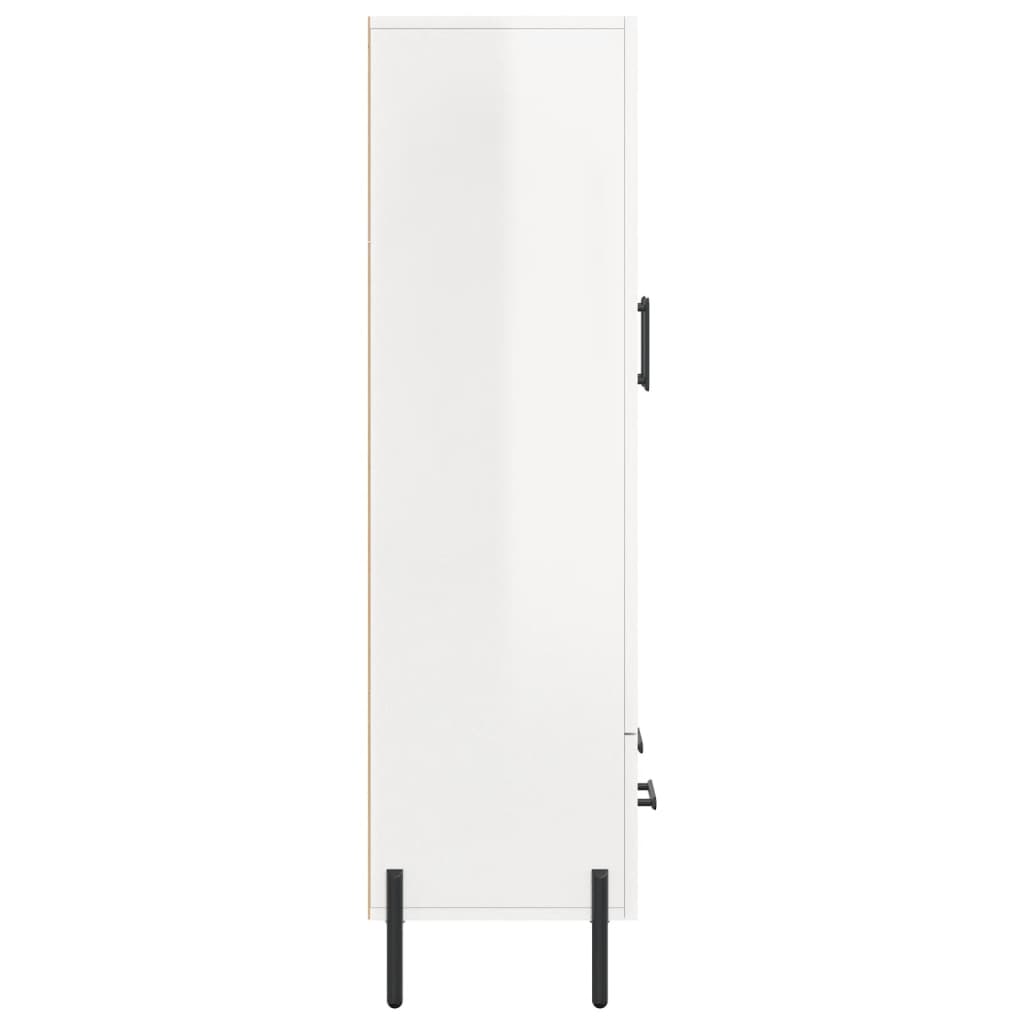 Skap Høyglans Hvit 69,5x31x115 cm