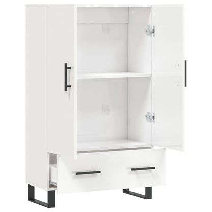 Skap Høyglans Hvit 69,5x31x115 cm