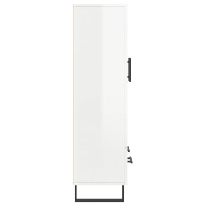 Skap Høyglans Hvit 69,5x31x115 cm