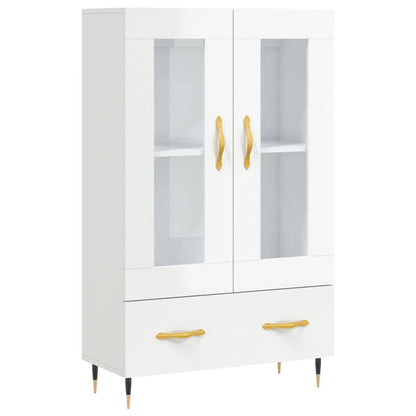 Skap Høyglans Hvit 69,5x31x115 cm