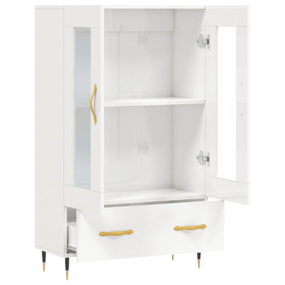 Skap Høyglans Hvit 69,5x31x115 cm