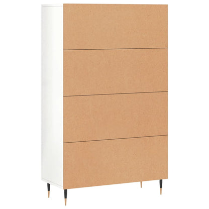 Skap Høyglans Hvit 69,5x31x115 cm