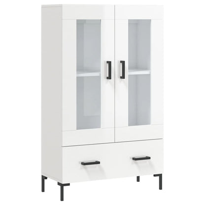 Skap Høyglans Hvit 69,5x31x115 cm