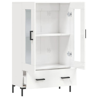 Skap Høyglans Hvit 69,5x31x115 cm