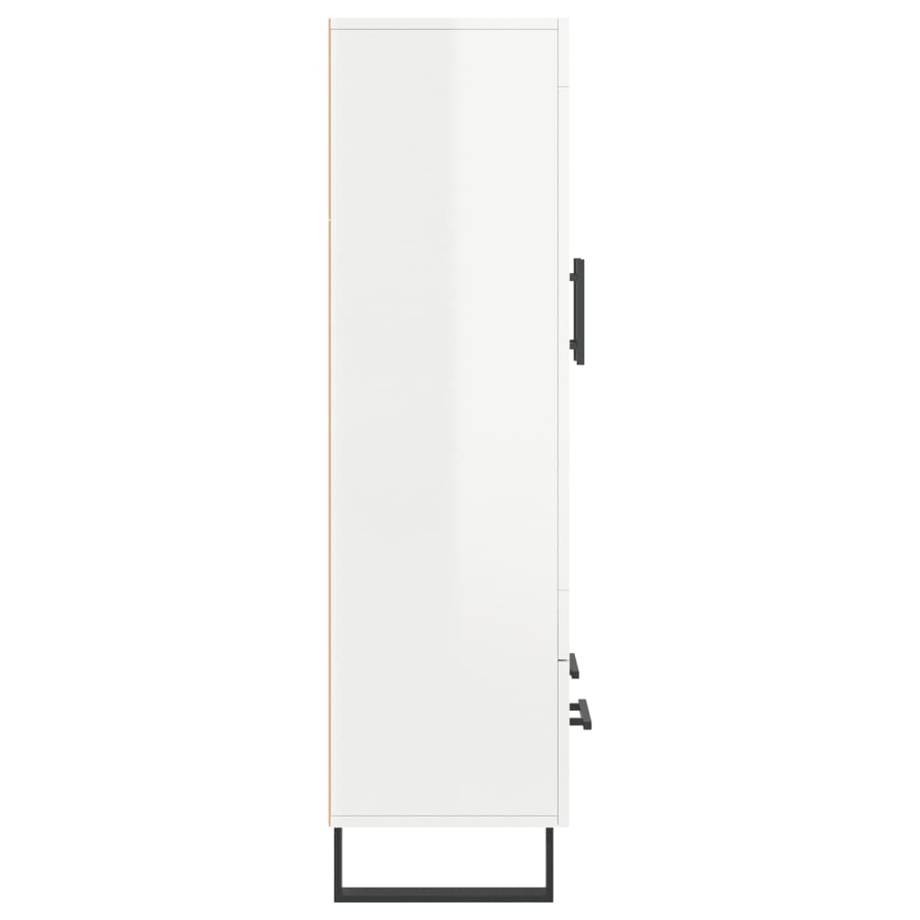 Skap Høyglans Hvit 69,5x31x115 cm