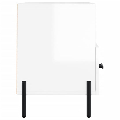 TV-Møbel Høyglans Hvit Tv-benk 80x36x50 cm