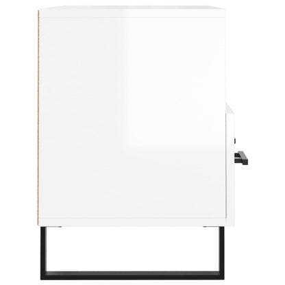 TV-Møbel Høyglans Hvit TV-benk 80x36x50 cm