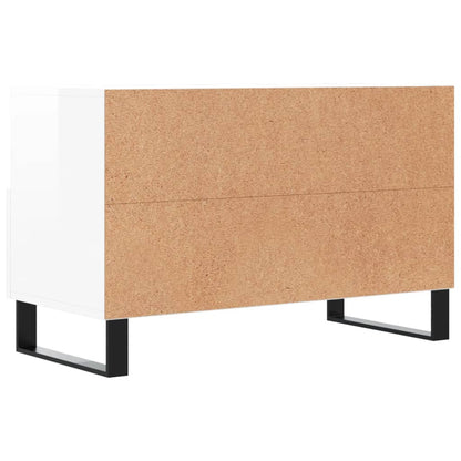 TV-Møbel Høyglans Hvit TV-benk 80x36x50 cm