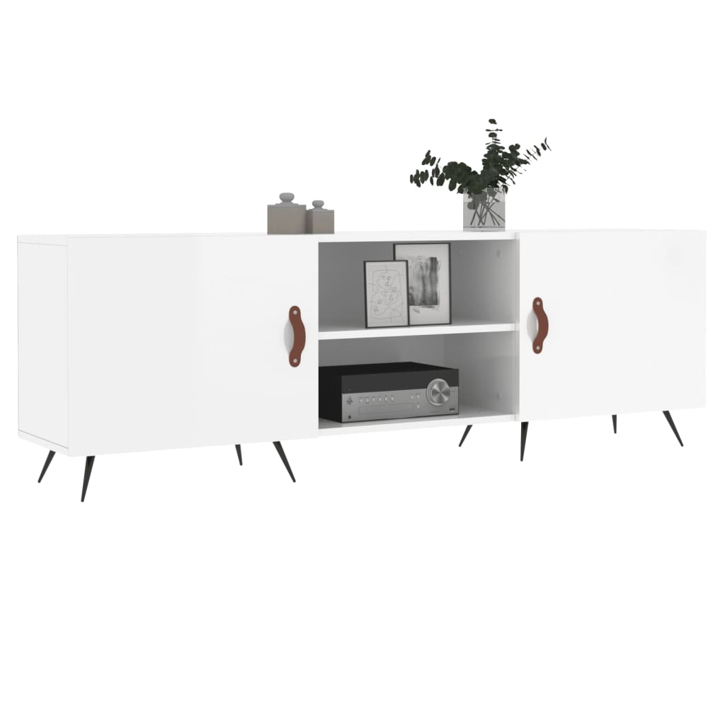 TV-Møbel Høyglans Hvit TV-benk 150x30x50 cm