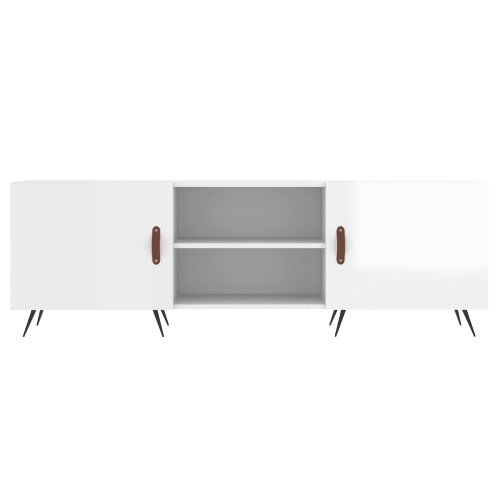 TV-Møbel Høyglans Hvit TV-benk 150x30x50 cm
