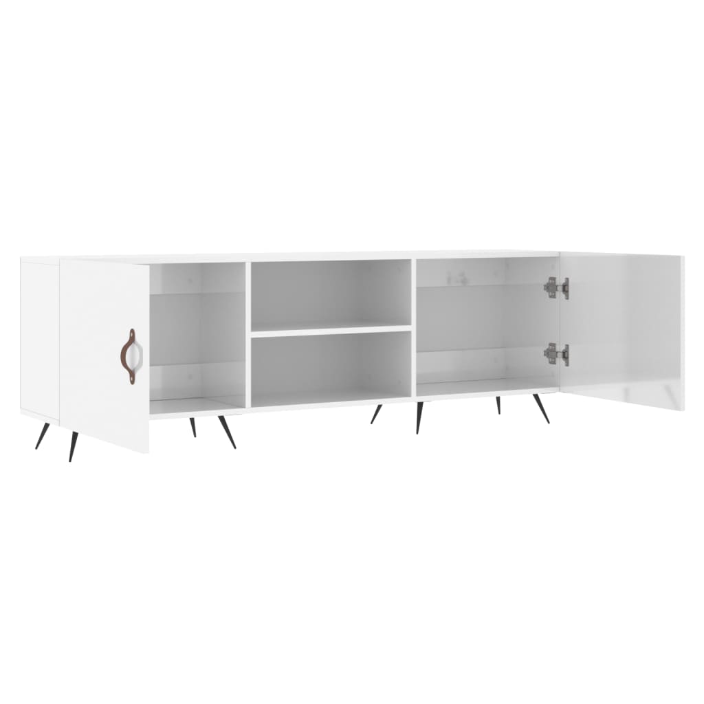 TV-Møbel Høyglans Hvit TV-benk 150x30x50 cm