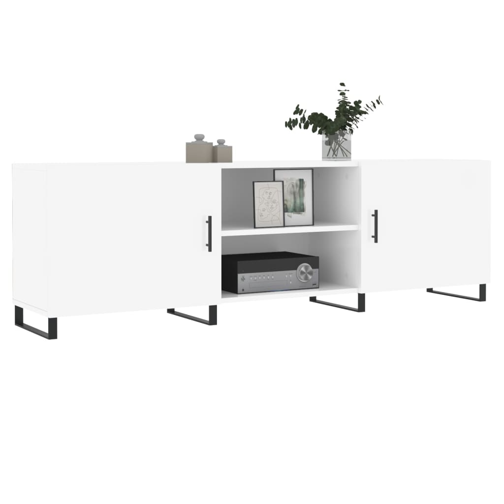 TV-Møbel Høyglans Hvit Tv-benk 150x30x50 cm