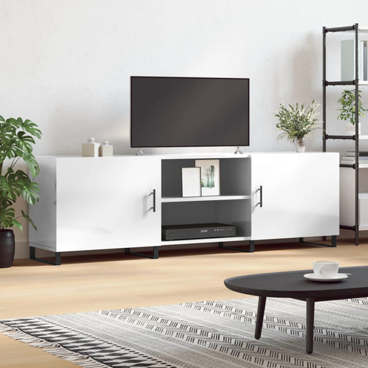 TV-Møbel Høyglans Hvit Tv-benk 150x30x50 cm