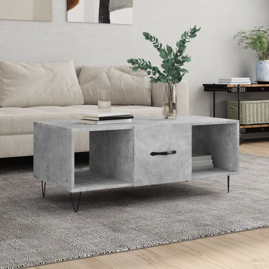 Salongbord Sofabord Betonggrå 102x50x40 cm