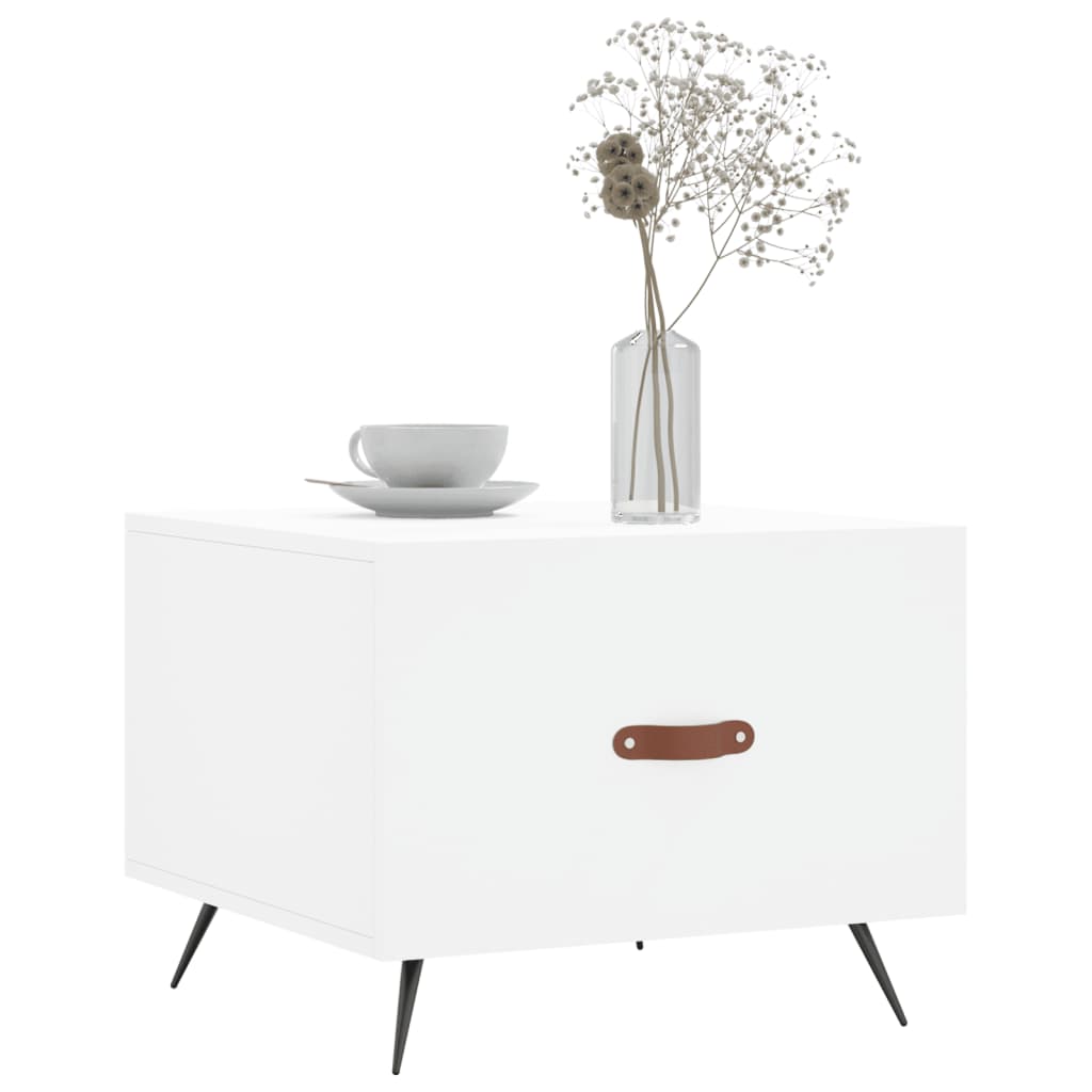 Sidebord Hvit 2 stk 50x50x40 cm