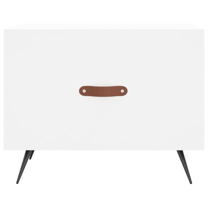 Sidebord Hvit 2 stk 50x50x40 cm
