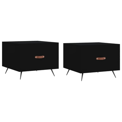 Salongbord Sofabord Svart 2 stk 50x50x40 cm