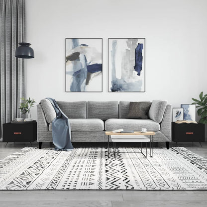 Salongbord Sofabord Svart 2 stk 50x50x40 cm