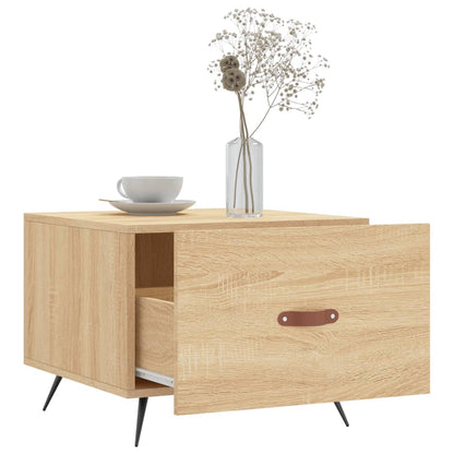 Salongbord Sofabord Sonoma Eik 2 stk 50x50x40 cm