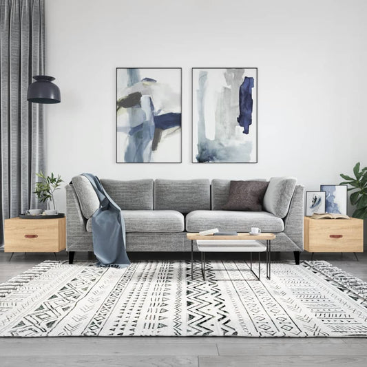 Salongbord Sofabord Sonoma Eik 2 stk 50x50x40 cm