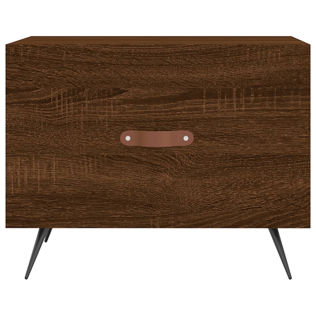 Salongbord Sofabord Brun Eik 2 stk 50x50x40 cm