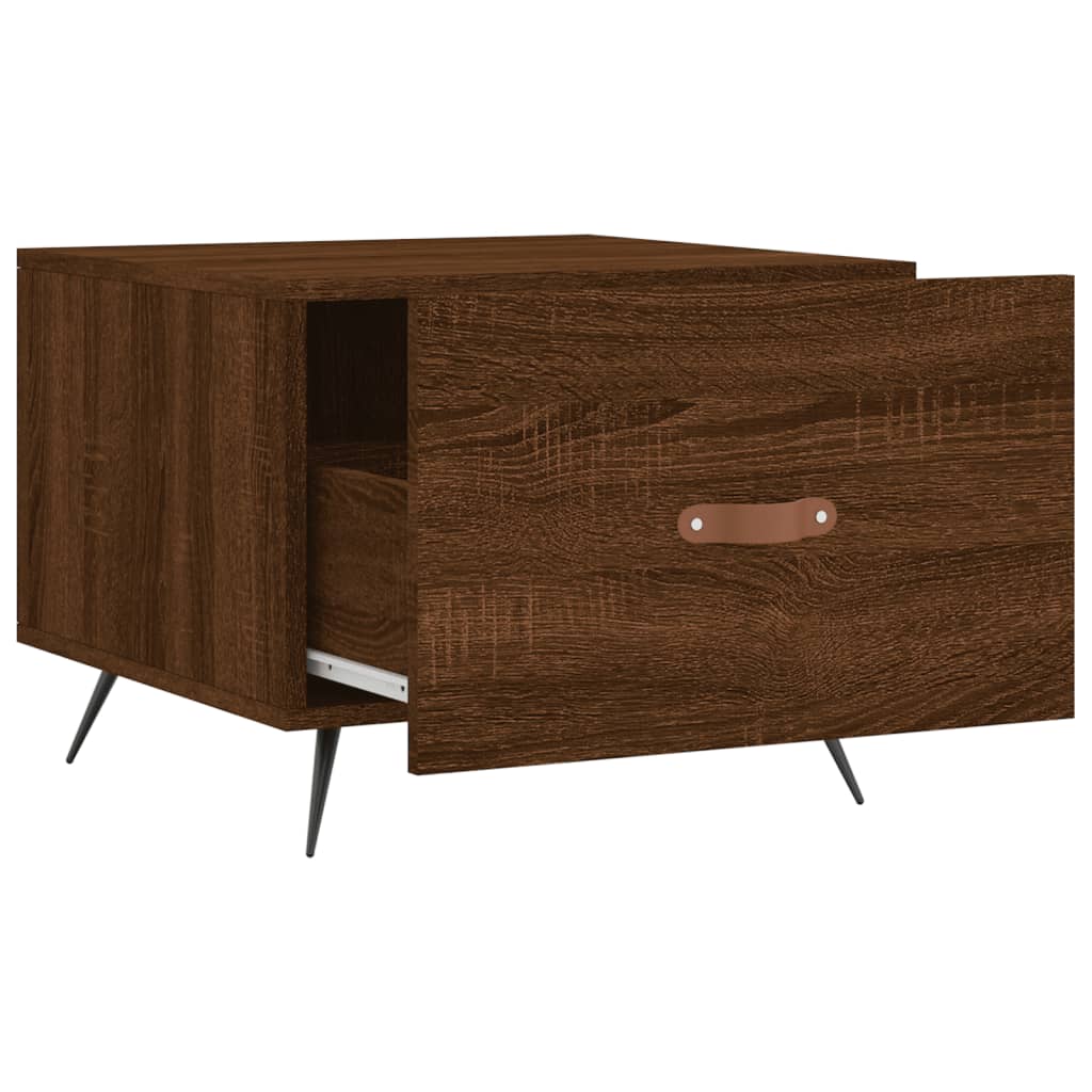 Salongbord Sofabord Brun Eik 2 stk 50x50x40 cm