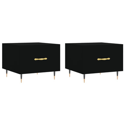 Salongbord Sofabord Svart 2 stk 50x50x40 cm