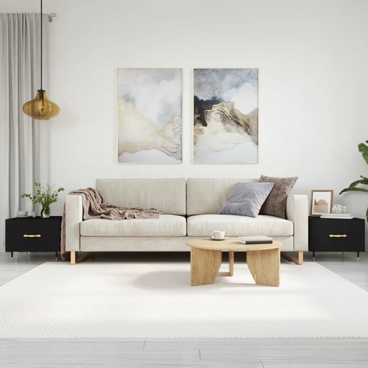 Salongbord Sofabord Svart 2 stk 50x50x40 cm