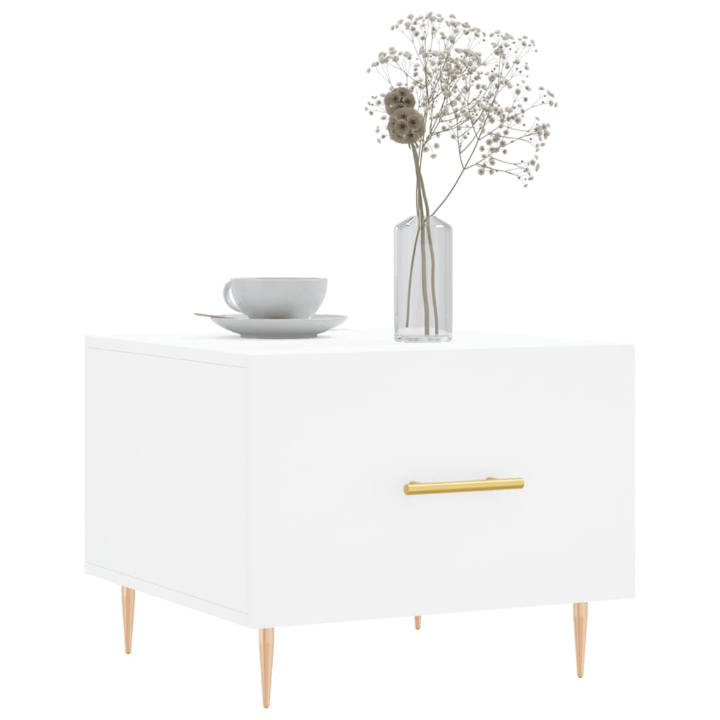 Sidebord Hvit 2 stk 50x50x40 cm