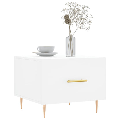 Sidebord Hvit 2 stk 50x50x40 cm
