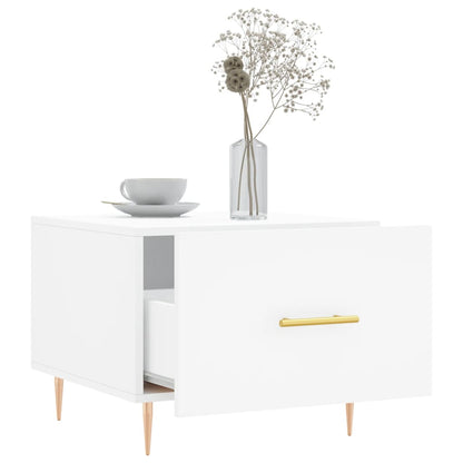 Sidebord Hvit 2 stk 50x50x40 cm