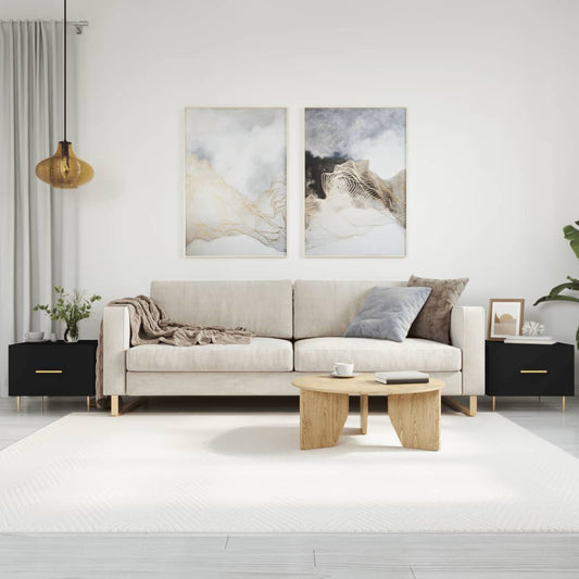 Salongbord Sofabord Svart 2 stk 50x50x40 cm