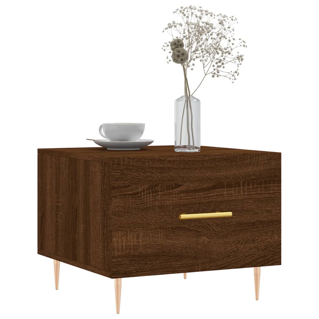 Salongbord Sofabord Brun Eik 2 stk 50x50x40 cm