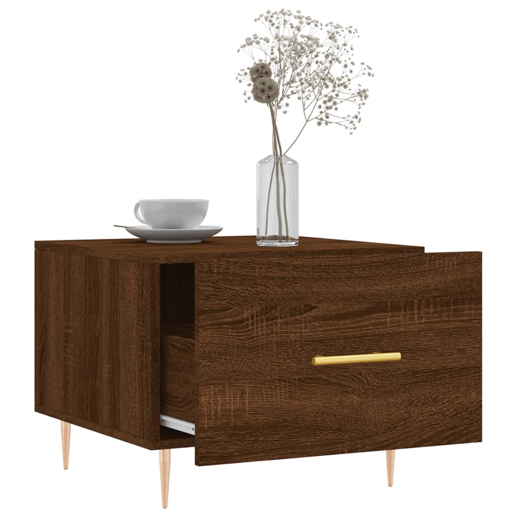 Salongbord Sofabord Brun Eik 2 stk 50x50x40 cm