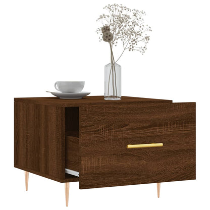 Salongbord Sofabord Brun Eik 2 stk 50x50x40 cm