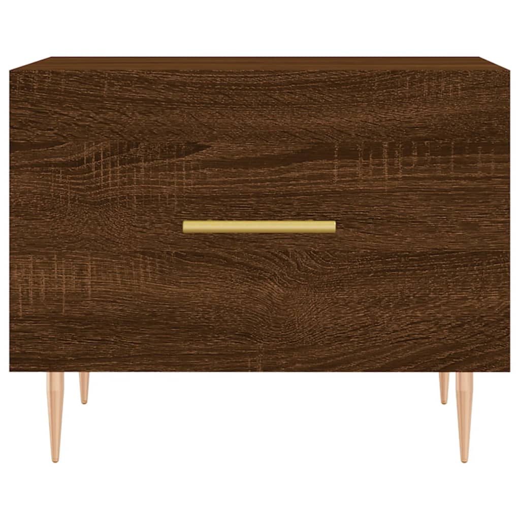 Salongbord Sofabord Brun Eik 2 stk 50x50x40 cm