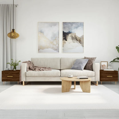 Salongbord Sofabord Brun Eik 2 stk 50x50x40 cm